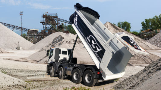 Extraction gravel. Gravel quarry. Construction industry